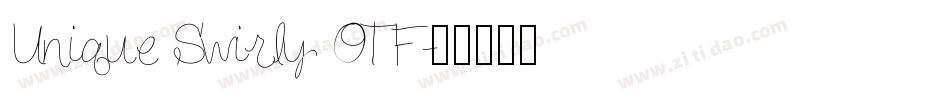 Unique Swirly OTF字体转换